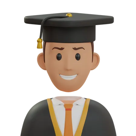 Estudante graduado  3D Icon