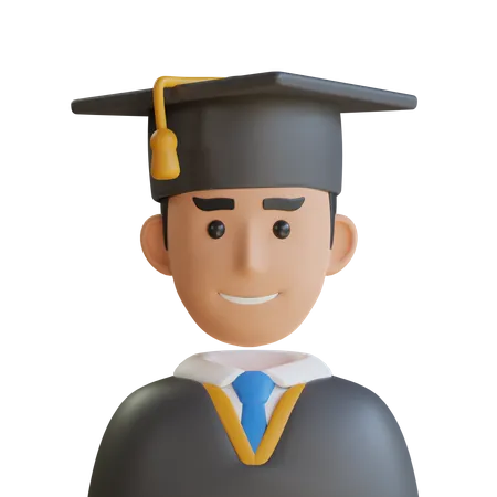 Estudante graduado  3D Icon