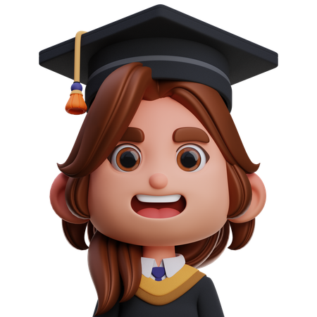 Estudante graduado  3D Icon