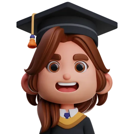 Estudante graduado  3D Icon