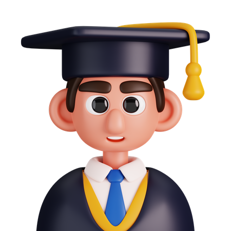 Estudante graduado  3D Icon