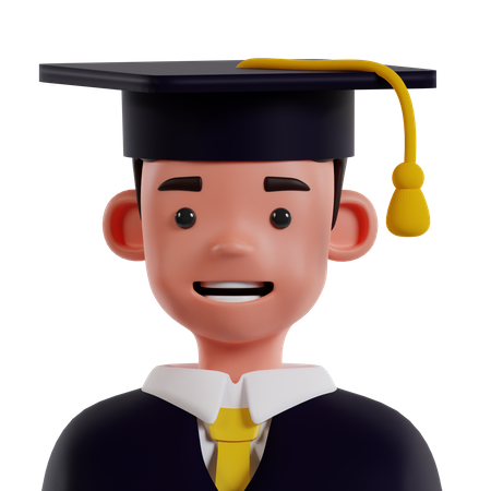 Estudante graduado  3D Icon