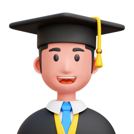 Estudante graduado  3D Icon