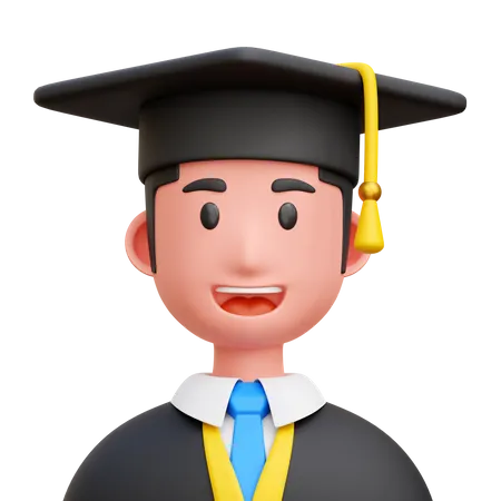 Estudante graduado  3D Icon