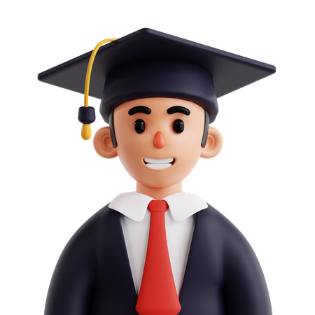 Estudante graduado  3D Icon