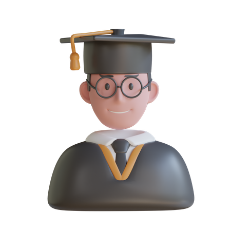 Estudante Graduado  3D Icon