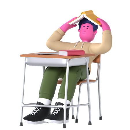 Estudante preguiçoso  3D Icon