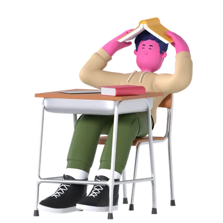 Estudante preguiçoso  3D Icon