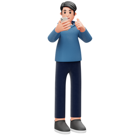 Estudante tirando selfie  3D Icon