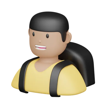 Chico estudiante  3D Icon