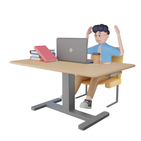 Estudiante confundido  3D Icon