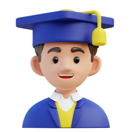 Estudiante graduado  3D Icon