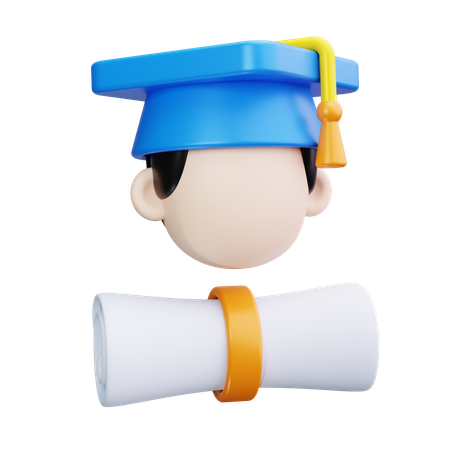 Estudiante graduado  3D Icon