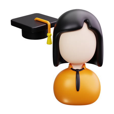 Estudiante graduado  3D Icon