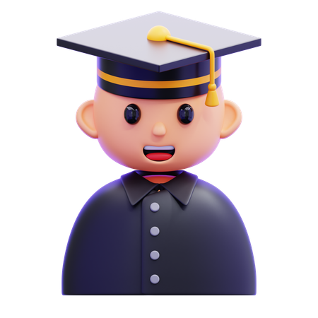 Estudiante graduado  3D Icon