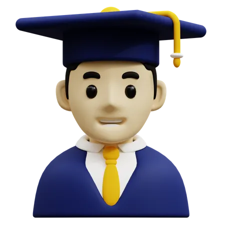 Estudiante graduado  3D Icon