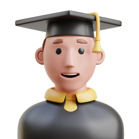 Estudiante graduado  3D Icon