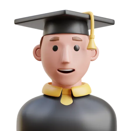 Estudiante graduado  3D Icon