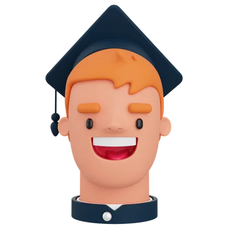 Estudiante graduado  3D Icon