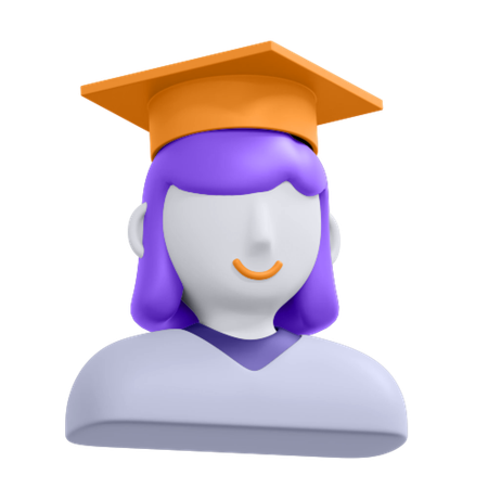 Estudiante graduado  3D Icon