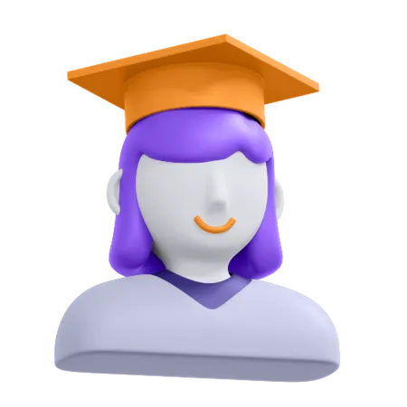 Estudiante graduado  3D Icon