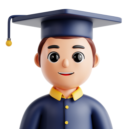 Estudiante graduado  3D Icon