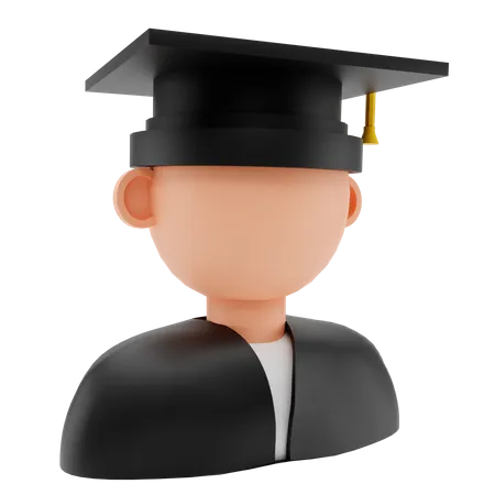 Estudiante graduado  3D Illustration