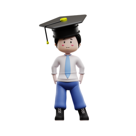 Estudiante graduado  3D Illustration