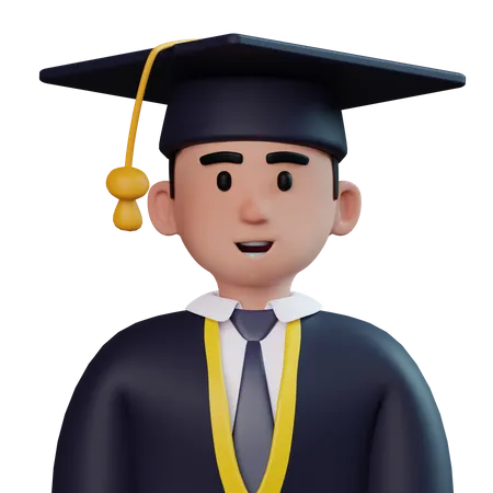 Estudiante graduado  3D Icon