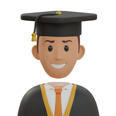 Estudiante graduado  3D Icon