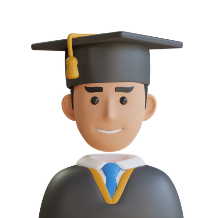 Estudiante graduado  3D Icon