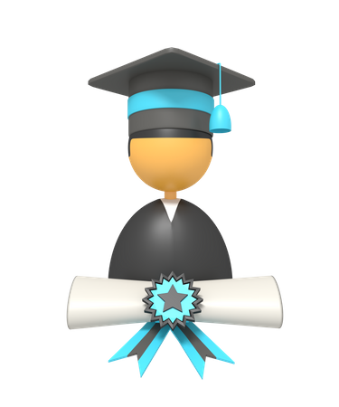 Estudiante graduado  3D Icon