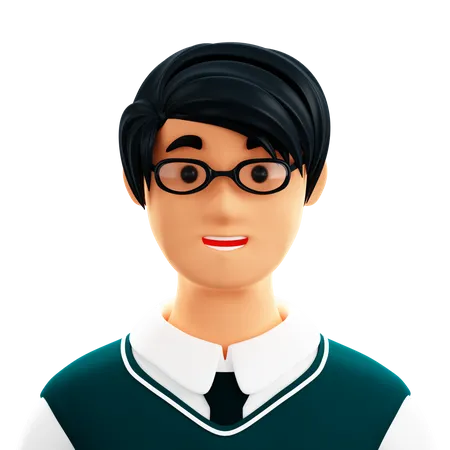 Estudiante masculino  3D Icon