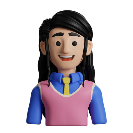 Estudiante femenina  3D Icon