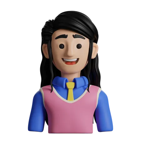 Estudiante femenina  3D Icon