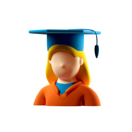 Estudiante femenina  3D Illustration