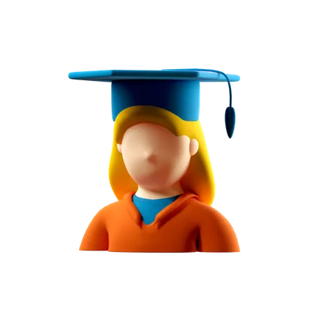 Estudiante femenina  3D Illustration