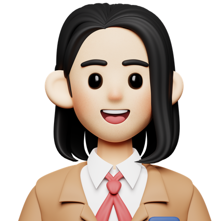 Estudiante femenina  3D Icon