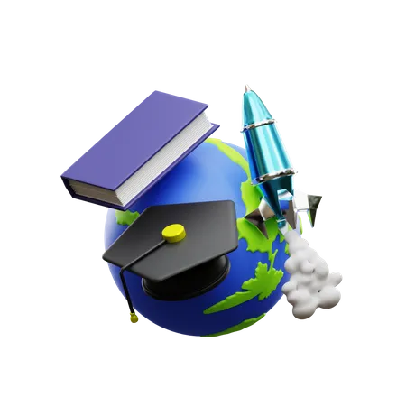 Estudo espacial  3D Illustration