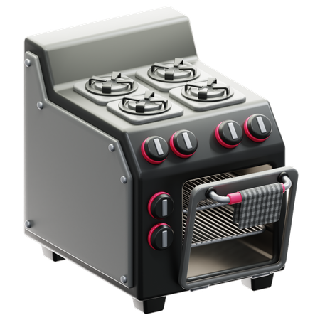 Horno estufa  3D Icon