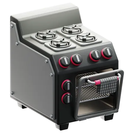 Horno estufa  3D Icon