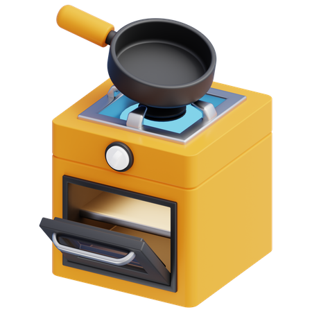 Horno estufa  3D Icon