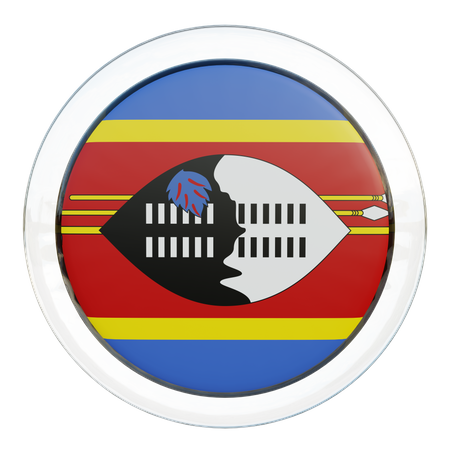 Eswatini Flag Glass  3D Flag