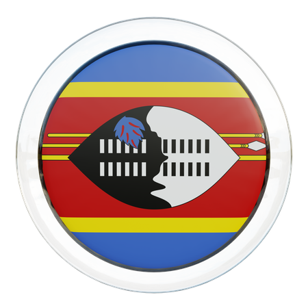 Eswatini Flag Glass  3D Icon