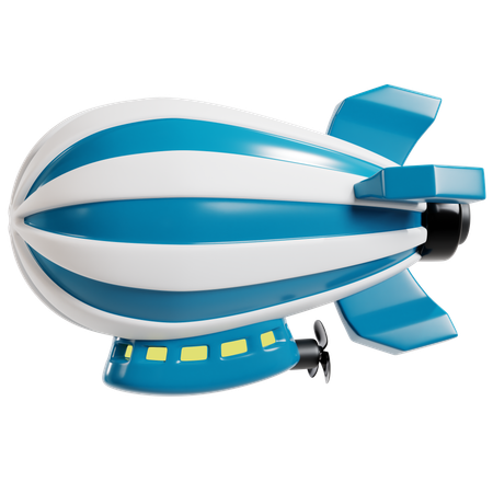 Et zeppelin rayé  3D Icon