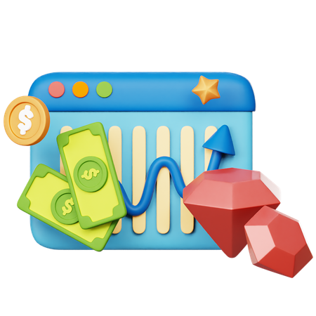 État financier  3D Icon