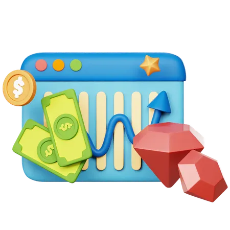 État financier  3D Icon