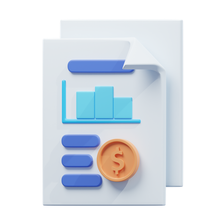 État financier  3D Icon