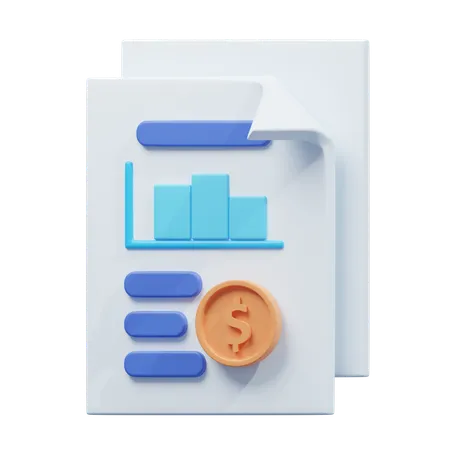 État financier  3D Icon