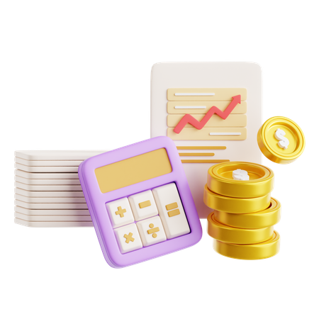 État financier  3D Icon